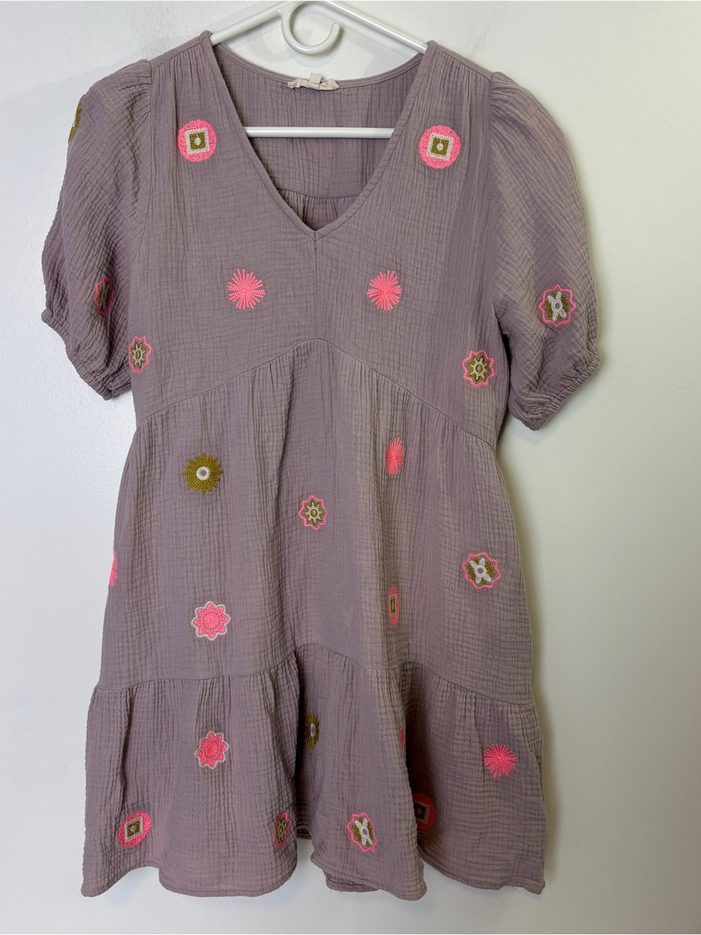 Easel Los Angeles Embroidered Dress